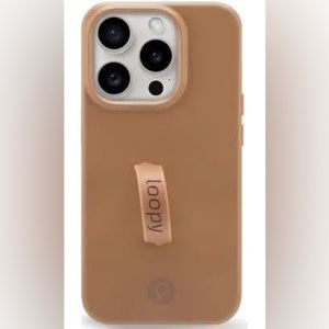 LOOPY IPHONE 15 PRO CASE!! Saddle tan - matte